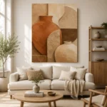 Burnt Terracotta Clay Wabi Sabi Wall Art Canvas Print - Image 7