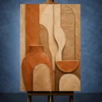 Desert Clay Terracotta Wabi Sabi Wall Art Canvas Print - Image 2