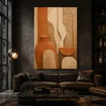 Desert Clay Terracotta Wabi Sabi Wall Art Canvas Print - Image 4