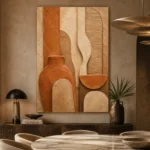 Desert Clay Terracotta Wabi Sabi Wall Art Canvas Print - Image 5