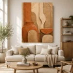 Desert Clay Terracotta Wabi Sabi Wall Art Canvas Print - Image 7