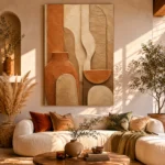 Desert Clay Terracotta Wabi Sabi Wall Art Canvas Print - Image 8