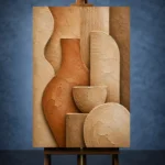 Refined Clay Terracotta Wabi Sabi Wall Art Canvas Print - Image 2