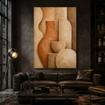 Refined Clay Terracotta Wabi Sabi Wall Art Canvas Print - Image 4