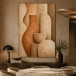 Refined Clay Terracotta Wabi Sabi Wall Art Canvas Print - Image 5