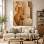Refined Clay Terracotta Wabi Sabi Wall Art Canvas Print - Image 7