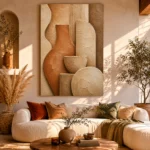 Refined Clay Terracotta Wabi Sabi Wall Art Canvas Print - Image 8