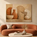 Organic Clay Terracotta Wabi Sabi Wall Art Canvas Print - Image 3