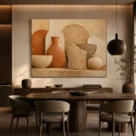 Organic Clay Terracotta Wabi Sabi Wall Art Canvas Print - Image 4
