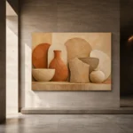 Organic Clay Terracotta Wabi Sabi Wall Art Canvas Print - Image 5