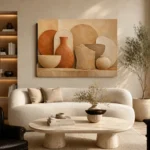 Organic Clay Terracotta Wabi Sabi Wall Art Canvas Print - Image 6