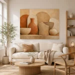 Organic Clay Terracotta Wabi Sabi Wall Art Canvas Print - Image 7