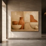 Aged Clay Terracotta Wabi Sabi Wall Art Canvas Print - Image 5