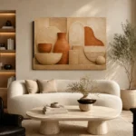 Aged Clay Terracotta Wabi Sabi Wall Art Canvas Print - Image 6