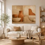 Aged Clay Terracotta Wabi Sabi Wall Art Canvas Print - Image 7