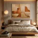Aged Clay Terracotta Wabi Sabi Wall Art Canvas Print - Image 8