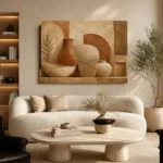 Weathered Clay Terracotta Wabi Sabi Wall Art Canvas Print - Image 6