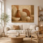Weathered Clay Terracotta Wabi Sabi Wall Art Canvas Print - Image 7