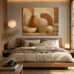 Weathered Clay Terracotta Wabi Sabi Wall Art Canvas Print - Image 8