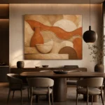 Flowing Clay Terracotta Wabi Sabi Wall Art Canvas Print - Image 4