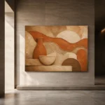 Flowing Clay Terracotta Wabi Sabi Wall Art Canvas Print - Image 5
