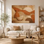 Flowing Clay Terracotta Wabi Sabi Wall Art Canvas Print - Image 7