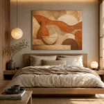 Flowing Clay Terracotta Wabi Sabi Wall Art Canvas Print - Image 8