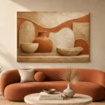 Refined Clay Terracotta Wabi Sabi Wall Art Canvas Print - Image 3
