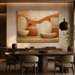 Refined Clay Terracotta Wabi Sabi Wall Art Canvas Print - Image 4