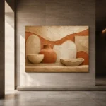 Refined Clay Terracotta Wabi Sabi Wall Art Canvas Print - Image 5