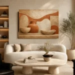 Refined Clay Terracotta Wabi Sabi Wall Art Canvas Print - Image 6