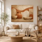 Refined Clay Terracotta Wabi Sabi Wall Art Canvas Print - Image 7