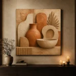 Organic Clay Terracotta Wabi Sabi Wall Art Canvas Print - Image 7