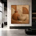Burnt Terracotta Wabi Sabi Wall Art Canvas Print - Image 5
