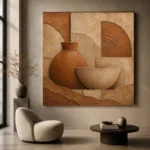 Burnt Terracotta Wabi Sabi Wall Art Canvas Print - Image 6
