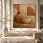 Burnt Terracotta Wabi Sabi Wall Art Canvas Print - Image 8
