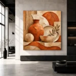 Terracotta Sculptural Forms Wabi Sabi Wall Art Canvas Print - Image 5