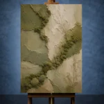 Olive Moss Botanical Wabi Sabi Wall Art Canvas Print - Image 2
