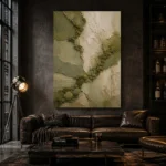 Olive Moss Botanical Wabi Sabi Wall Art Canvas Print - Image 4
