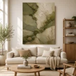 Olive Moss Botanical Wabi Sabi Wall Art Canvas Print - Image 7
