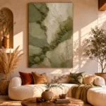 Olive Moss Botanical Wabi Sabi Wall Art Canvas Print - Image 8