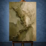 Forest Moss Olive Textures Wabi Sabi Wall Art Canvas Print - Image 2