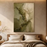 Forest Moss Olive Textures Wabi Sabi Wall Art Canvas Print - Image 6