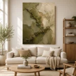Forest Moss Olive Textures Wabi Sabi Wall Art Canvas Print - Image 7