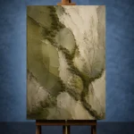 Moss Covered Stone Forms Wabi Sabi Wall Art Canvas Print - Image 2