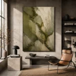 Moss Covered Stone Forms Wabi Sabi Wall Art Canvas Print - Image 3