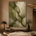 Moss Covered Stone Forms Wabi Sabi Wall Art Canvas Print - Image 5