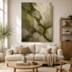 Moss Covered Stone Forms Wabi Sabi Wall Art Canvas Print - Image 7