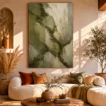 Moss Covered Stone Forms Wabi Sabi Wall Art Canvas Print - Image 8