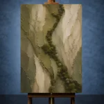 Sage Olive Organic Layers Wabi Sabi Wall Art Canvas Print - Image 2